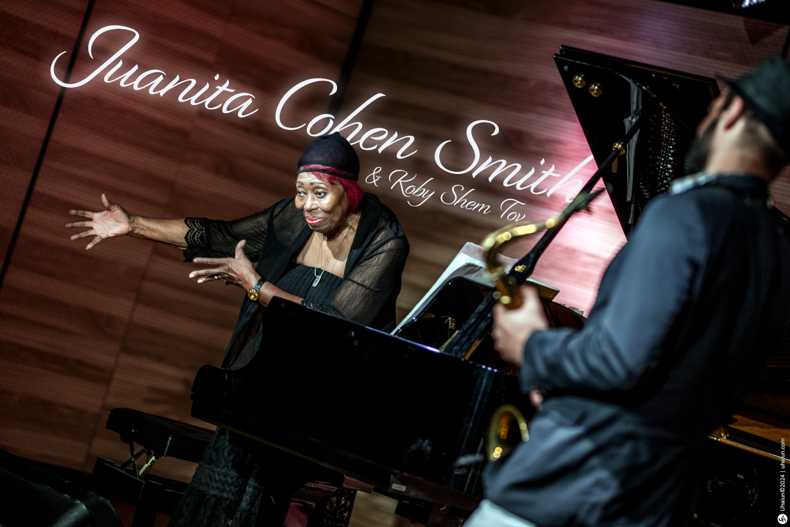 Juanita Cohen Smith and Koby Shem Tov performing at a live music event