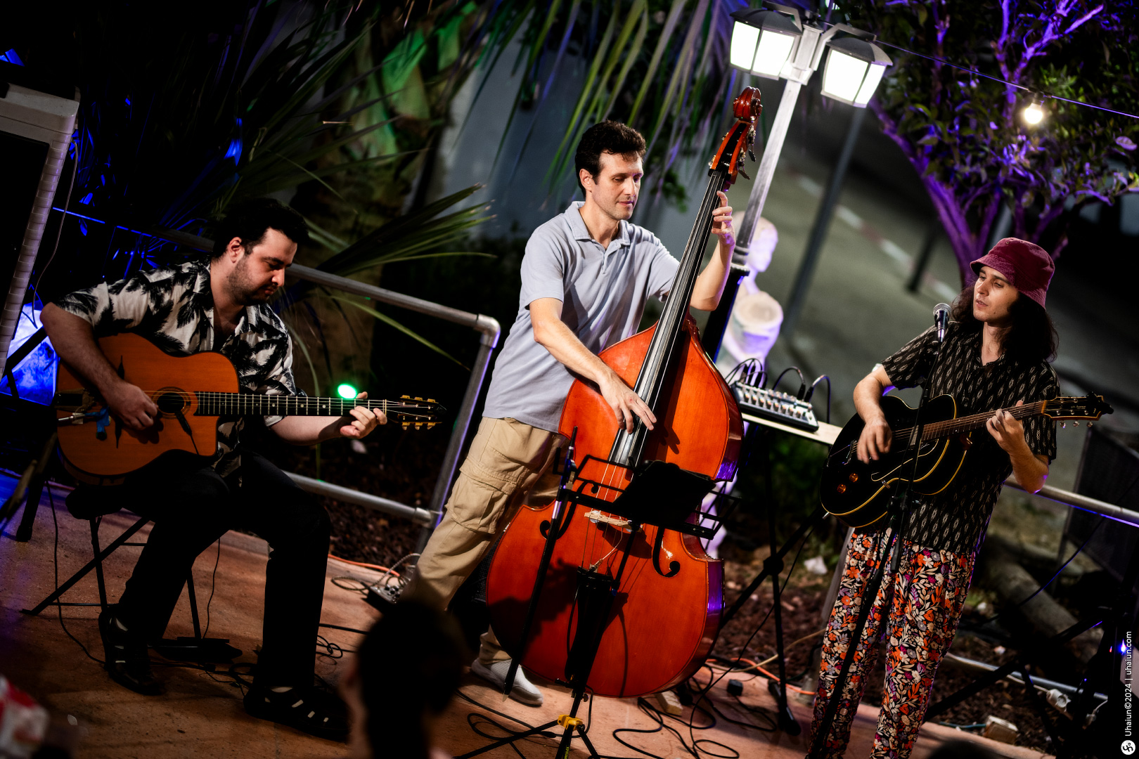 Lucky Swing Jazz Band performing live outdoors