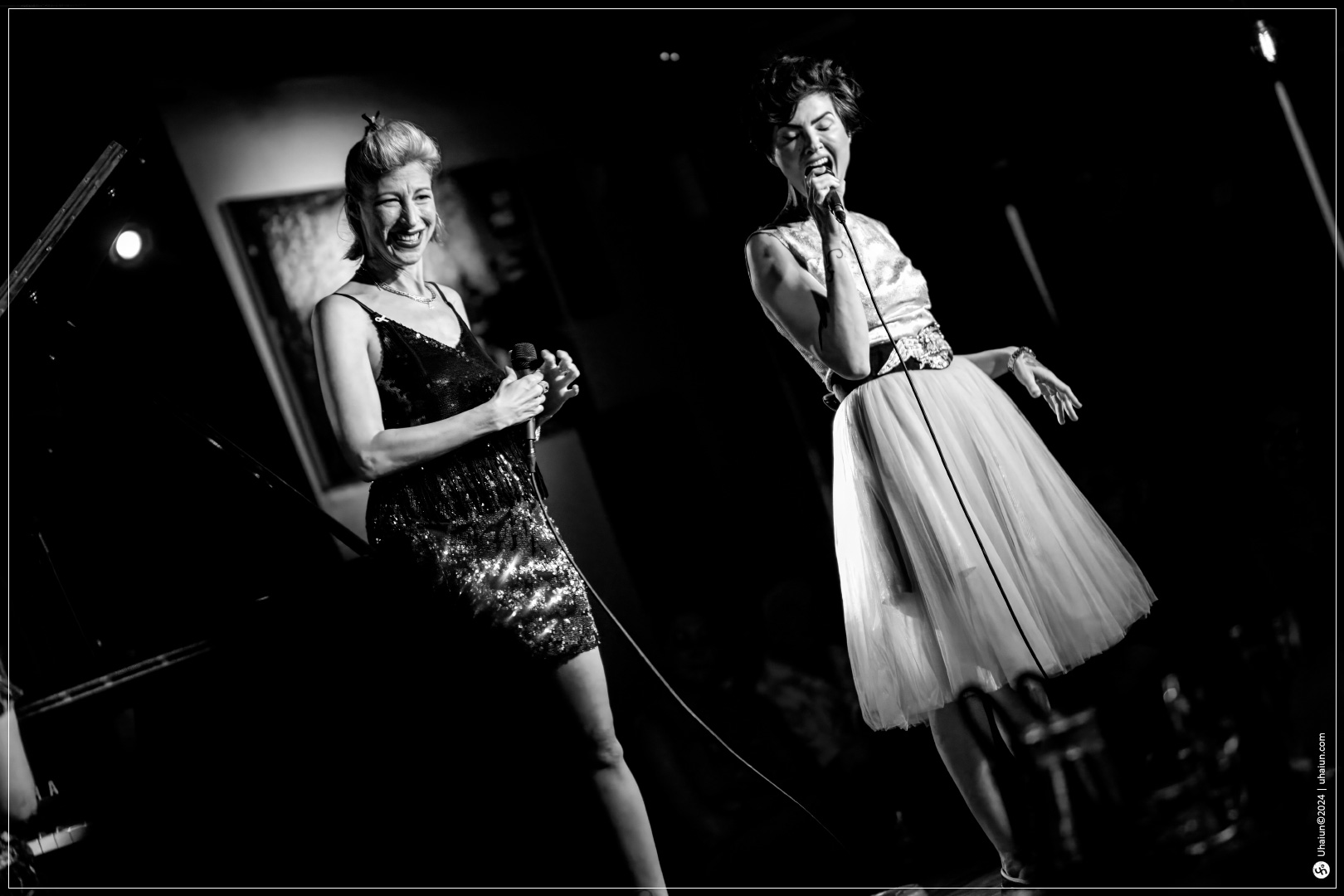 Kama Kamila and Michal Shapira performing onstage in concert
