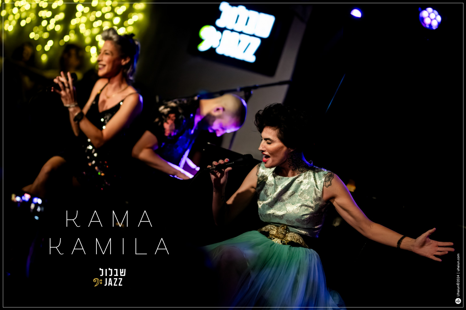 Kama Kamila performing live at a vibrant jazz event at Shablul Jazz Tel Aviv