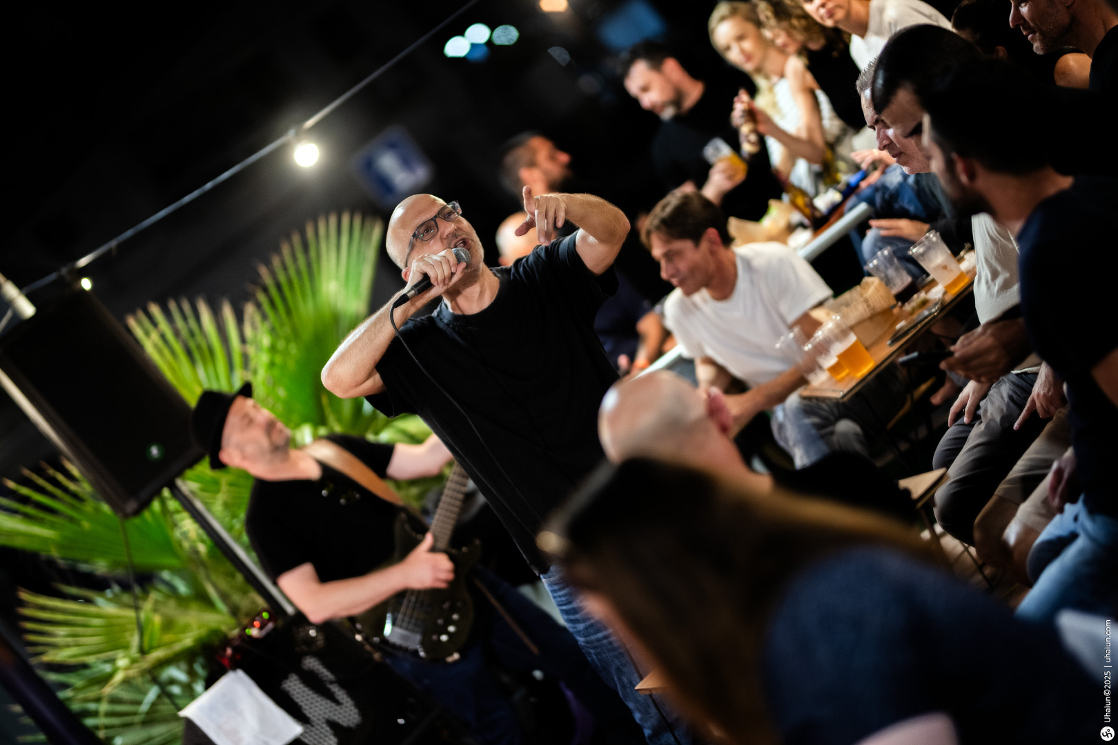 Live band performing at a vibrant gathering