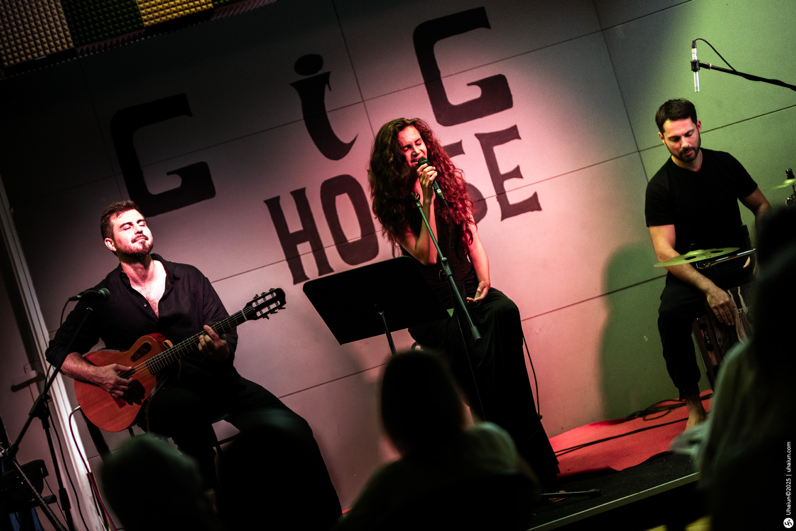 Live acoustic musical performance at Gig House