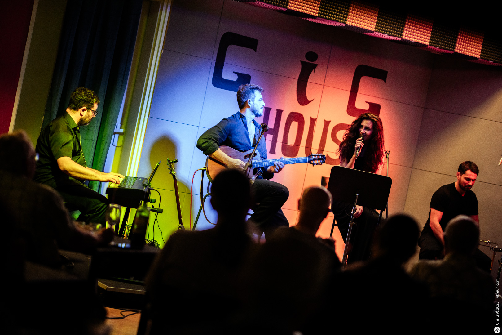 Live band performing at a vibrant venue