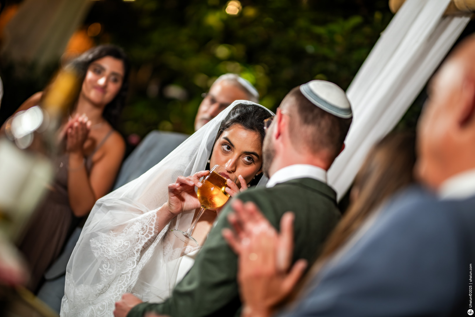 Bride and groom during traditional wedding ceremony